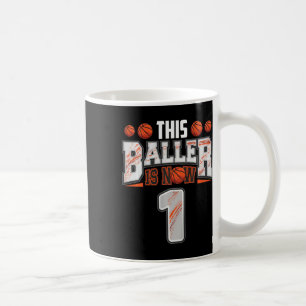 Kids Bysketbyll Player 1 Years Old Boy Bysketbyll Coffee Mug