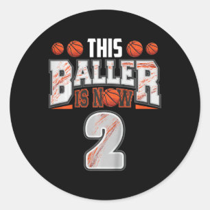 Kids Bysketbyll Player 2 Years Old Boy Bysketbyll Classic Round Sticker