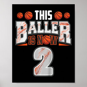 Kids Bysketbyll Player 2 Years Old Boy Bysketbyll  Poster