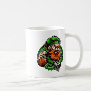 Kids Bysketbyll St Patricks Day Leprechaun Coffee Mug