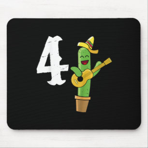 Kids Cactus Lover Mexican 4th Birthday Gift Cinco  Mouse Pad