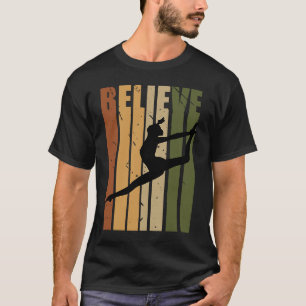 Kids Camouflage Retro Dance Motivating Believe Pra T-Shirt