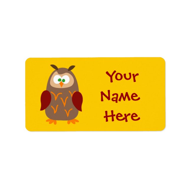 Kids Camp Owl Label (Front)