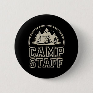 Kids Camp Staff Summer Camping Director Vibes Host 6 Cm Round Badge
