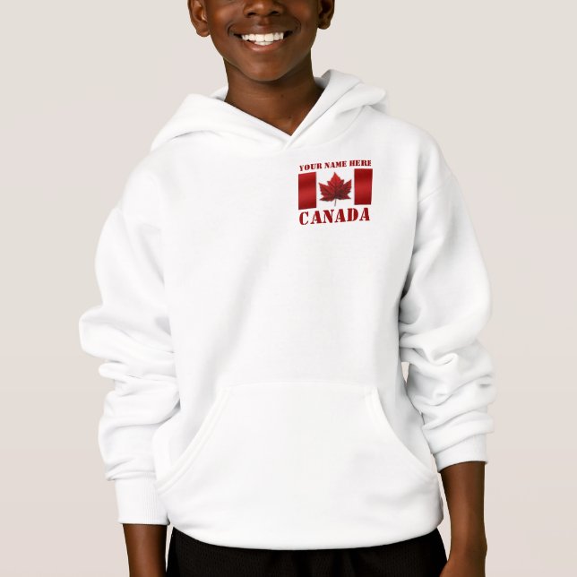 Kid's Canada Jacket Personalised Canada Hoodie (Front)