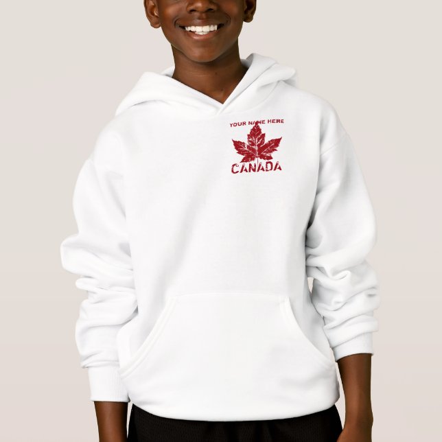Kid's Canada Jacket Personalised Canada Hoodie (Front)