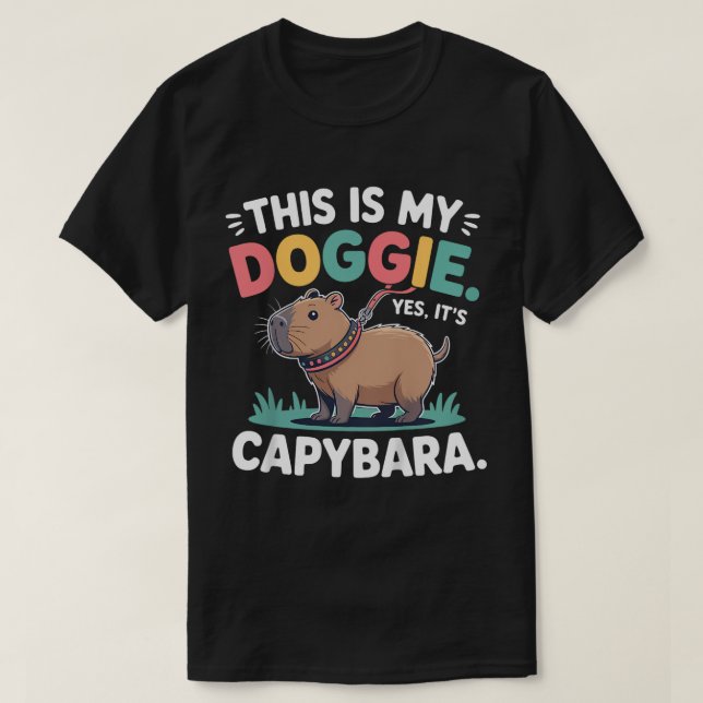 Kids Capybara Is A Doggie Funny Kids  T-Shirt (Design Front)