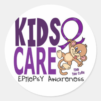Kids Care 1 Epilepsy Classic Round Sticker