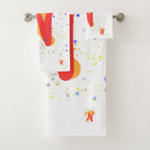 Kids Carefree Monogram N   Bath Towel Set
