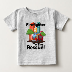 Kids Cartoon Fire Truck T-Shirt