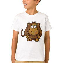 Kids Cartoon Monkey T-Shirt