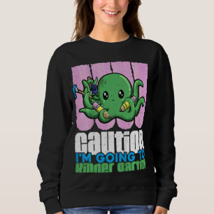 Kids Caution I'm Going To Kindergarten Cute Octopu Sweatshirt