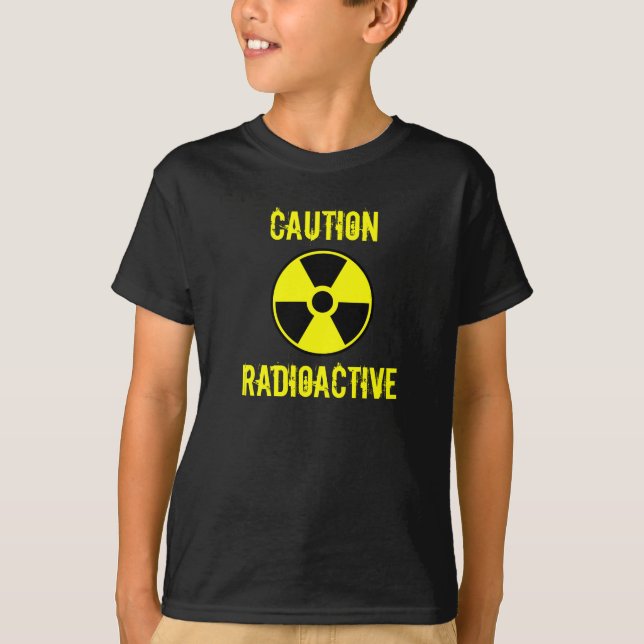 Kids Caution Radioactive T-Shirt (Front)