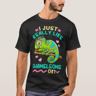 Kids Chameleon Lizard Reptile  T-Shirt
