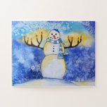 Kids Chanukah Snowman Puzzle<br><div class="desc">This snowman is also a chanukiah! Perfect fun for kids during the Chanukah season! 

Size: 11x14
Pieces: 30</div>