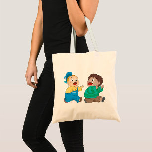 Kids Chasing Tote Bag