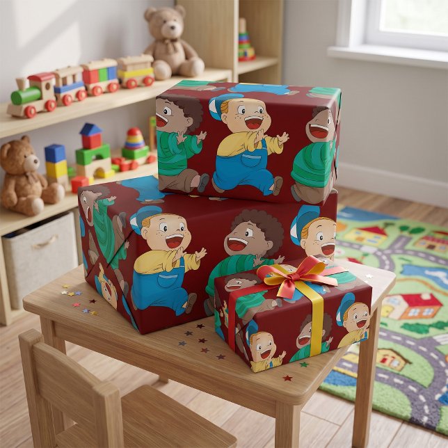 Kids Chasing Wrapping Paper (Creator Uploaded)