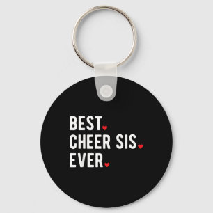 Kids Cheer Sister Cheerleading Best Ever Valentine Key Ring