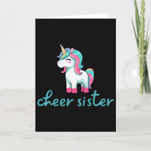 Kids Cheer Sister Cheerleading Card