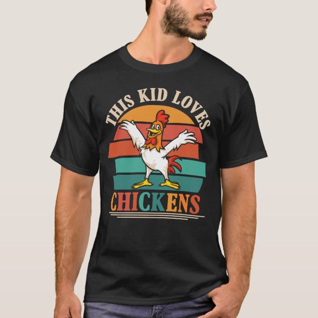 Kids Chicken Lover Farm Animal Hen T-Shirt (Front)