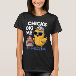 Kids Chicks Dig Me Easter Boys  T-Shirt