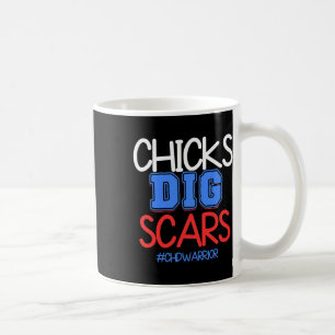 Kids Chicks Dig Scar Chd Warrior Awareness Survivo Coffee Mug