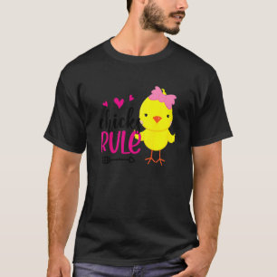 Kids Chicks Rule Cute Chicken Baby Chicken Happy E T-Shirt