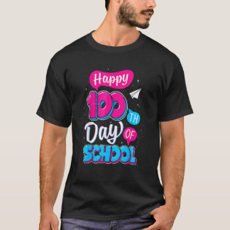 Kids Child 100th Day Of School Teachers Happy 100 T-Shirt