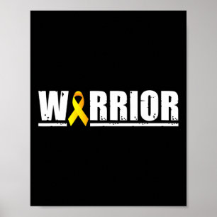 Kids Childhood Cancer Warrior Paediatrics Golden A Poster