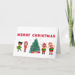 KIDS CHILDLIKE WONDER MERRY CHRISTMAS CARD