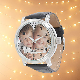 Kids children custom photo names year watch