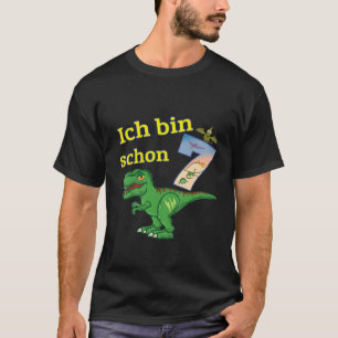 Kids Children's 7Th Birthday Boys Girls Dino Rex 7 T-Shirt