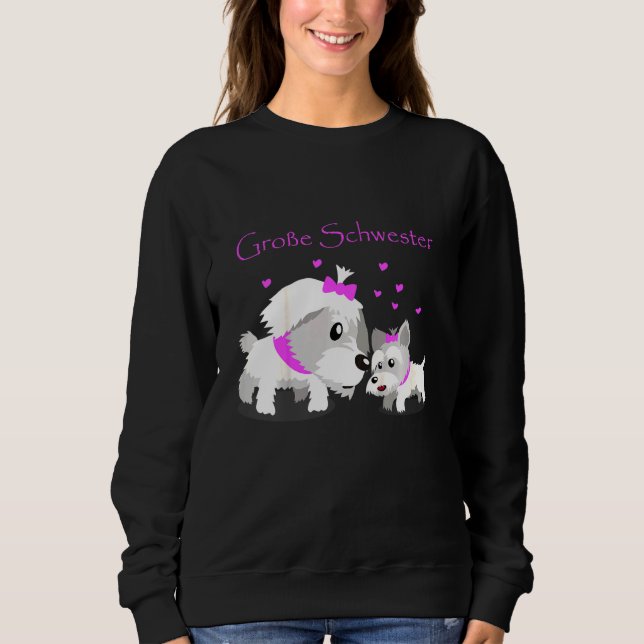 Kids Children's Big Sister  Idea Dog Puppy Sweatshirt (Front)