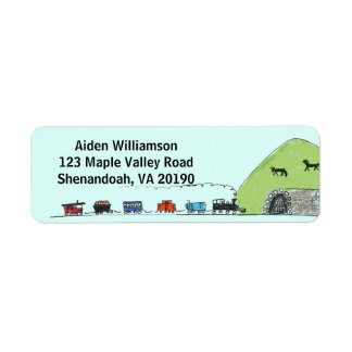 Kids Choo Choo Train Address Labels