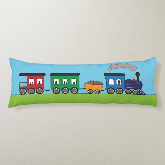 Kid's Choo Choo Train by Cindy Bendel Body Cushion (Front)