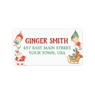 Kids Christmas Address Label