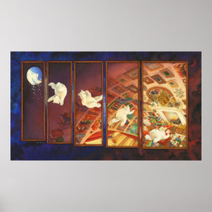 Kid's Christmas Art - The Christmas Bear Poster