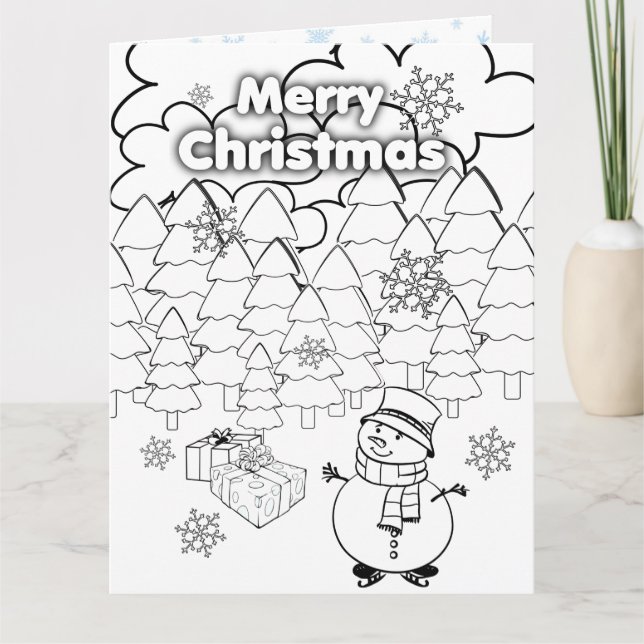 Kid's Christmas Colouring and Activity Card (Front)
