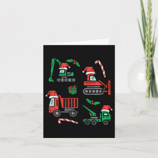 Kids Christmas Construction Vehicles Truck Xmas Bo Card