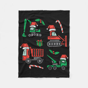 Kids Christmas Construction Vehicles Truck Xmas Bo Fleece Blanket