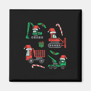 Kids Christmas Construction Vehicles Truck Xmas Bo Magnet