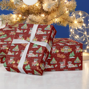 Kids Christmas Cute Festive Animals Bear Wrapping Paper