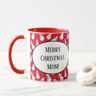 Kids Christmas Cute Snowman in Hats Mug