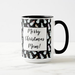 Kids Christmas Cute Snowman in Hats Mug