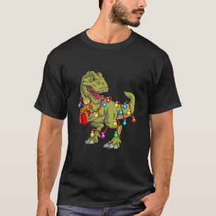 Kids Christmas Dinosaur Boys Girls Toddler Christm T-Shirt