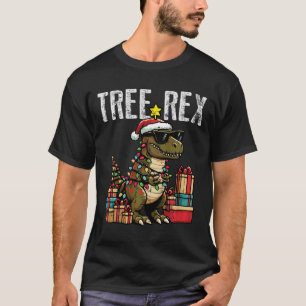 Kids Christmas Dinosaur Tree Rex Xmas Trex Toddler T-Shirt