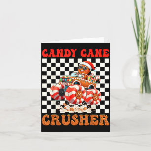 Kids Christmas Gingerbread Candy Cane Crusher Mons Card