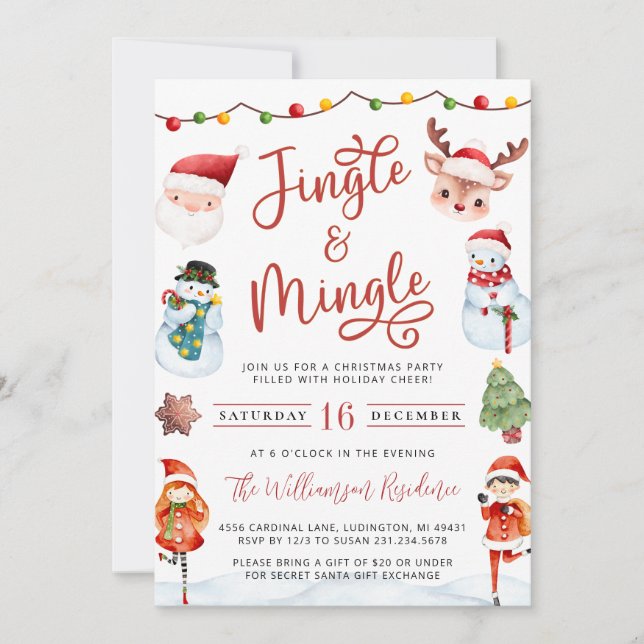 Kids Christmas Party Invitation (Front)