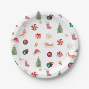Kids Christmas Party Paper Plate
