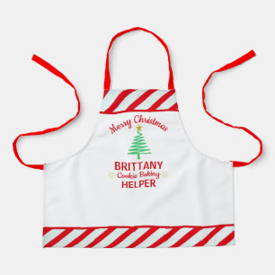 Kid's Christmas Red & White Stripes Candy Cane  Apron